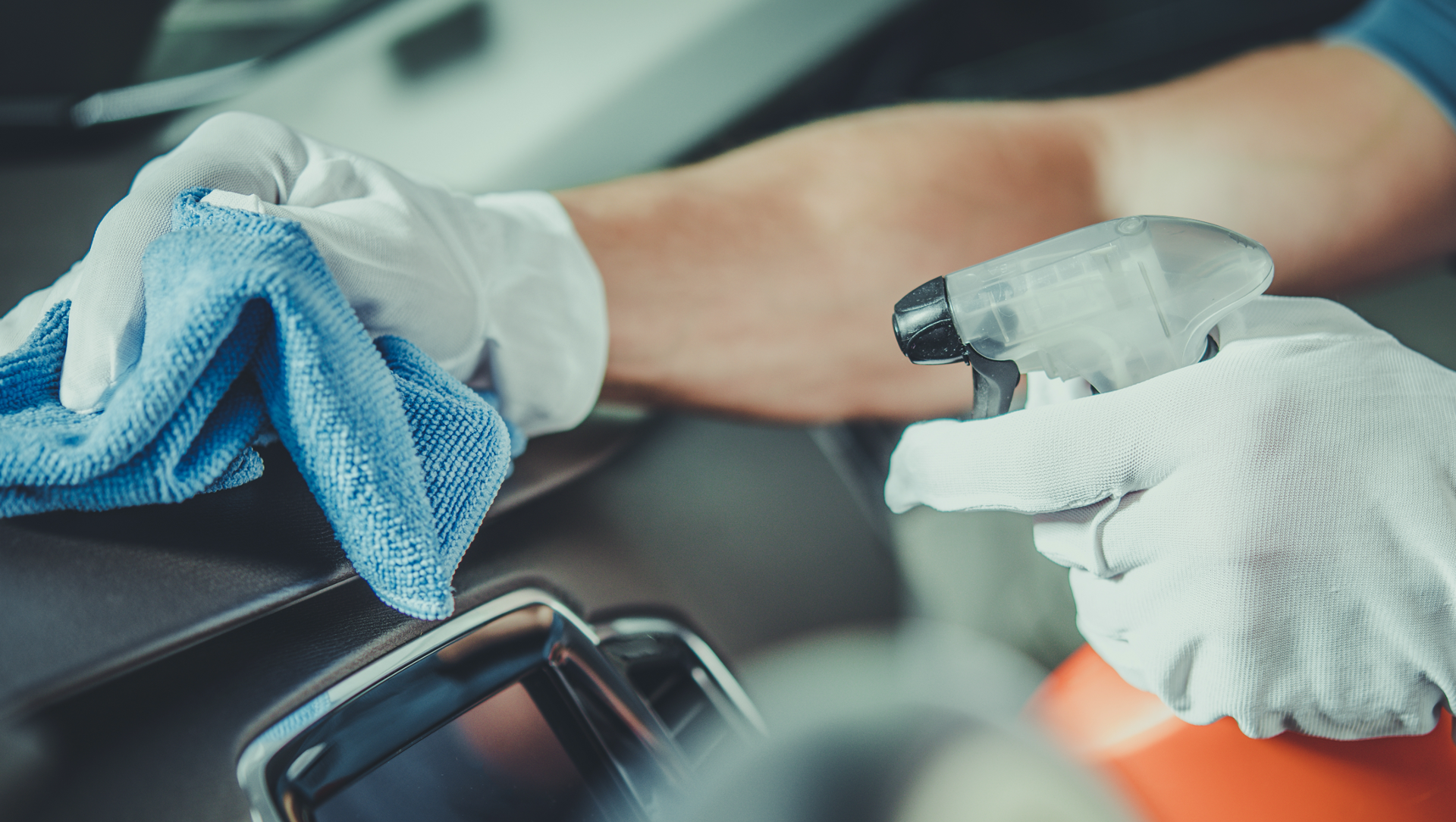 sanitizing a vehicle after service
